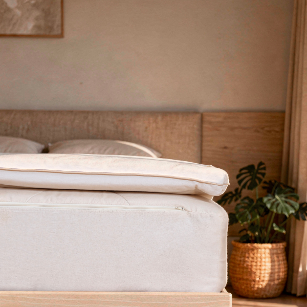 Sur-matelas 90x200 en coton bio - Futaine literie Fabrication Française