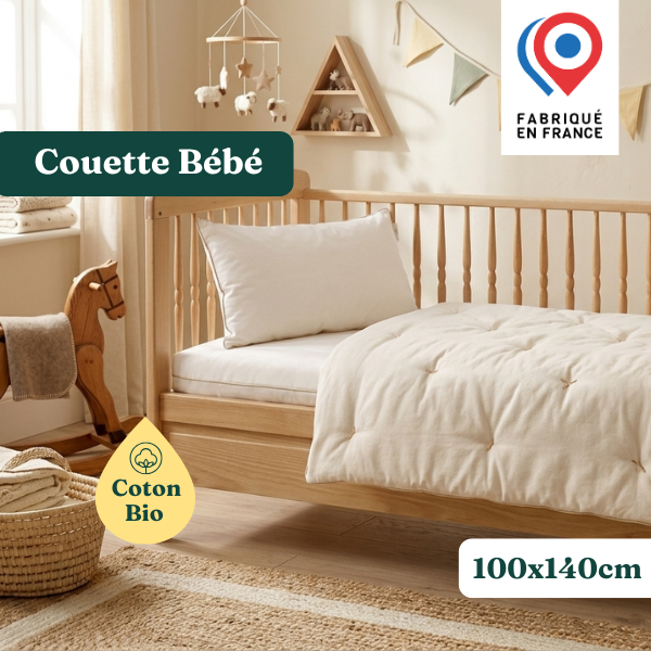 Couette bébé coton bio - 100x140cm