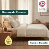 Housse de couette satin flanelle en coton bio