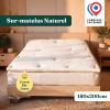Sur-matelas Coton Bio et Latex naturel - fabriqué en France