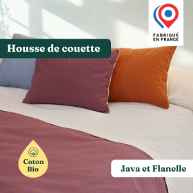 housse de couette - coton bio - java-flanelle-fabriqué en France